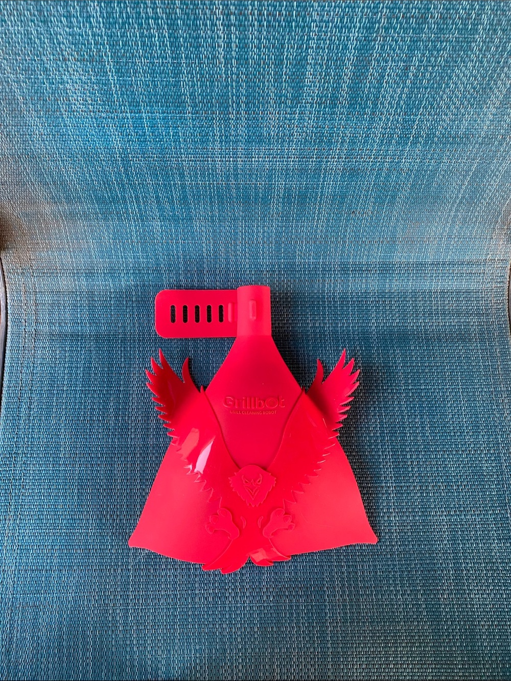 Grillbot Red Silicone heat shield with Eagle Design